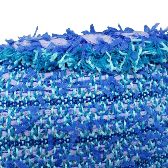 J Crew Collection Blue English Tweed Boucle Lady Jacket Blazer Gold Buttons - Picture 9 of 14